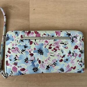 Steve Madden Floral Wristlet in Blue and Pink